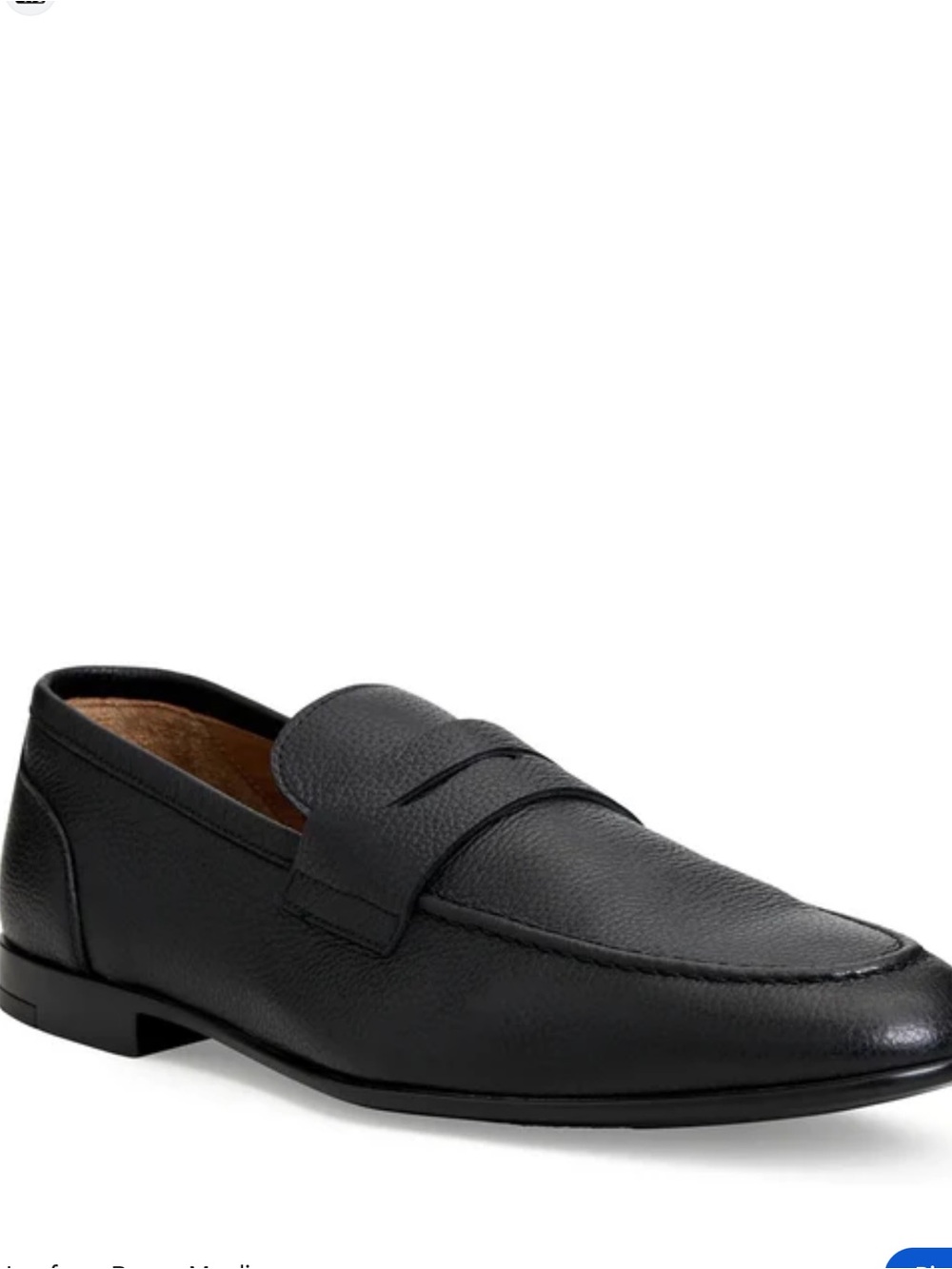 Bruno Magli Men’s Black Leather Lastra Penny Loafers